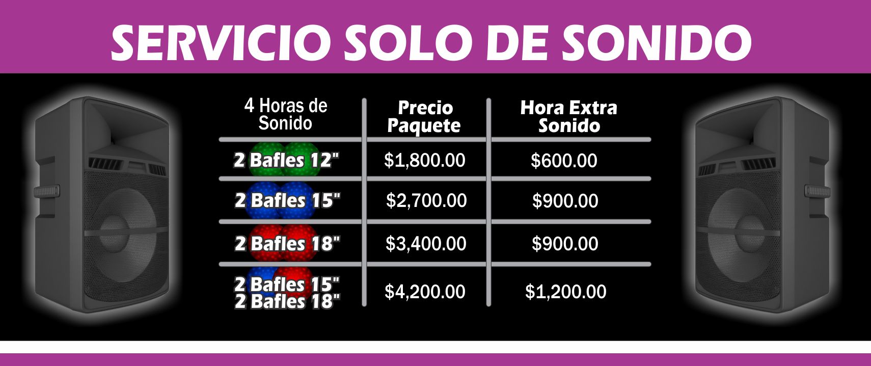 Servicio de sonido